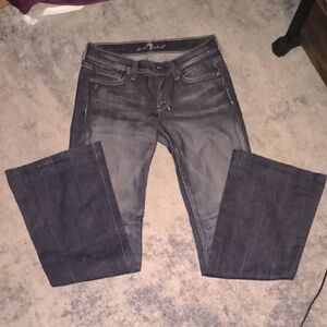 7 For All Mankind | Charcoal Wide Leg Jeans